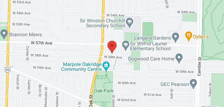 map of 939 W 58TH AVENUE